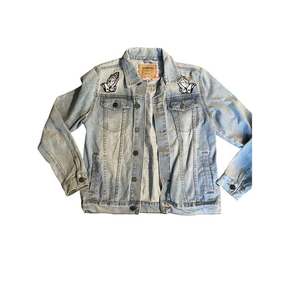 Embroidered Carbon Denim Jacket - Picture 3 of 8